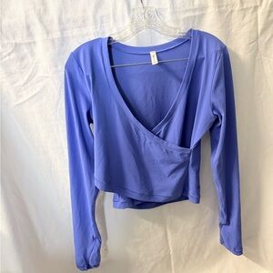 Athleta Women's V-Neck Crop Top - Purple